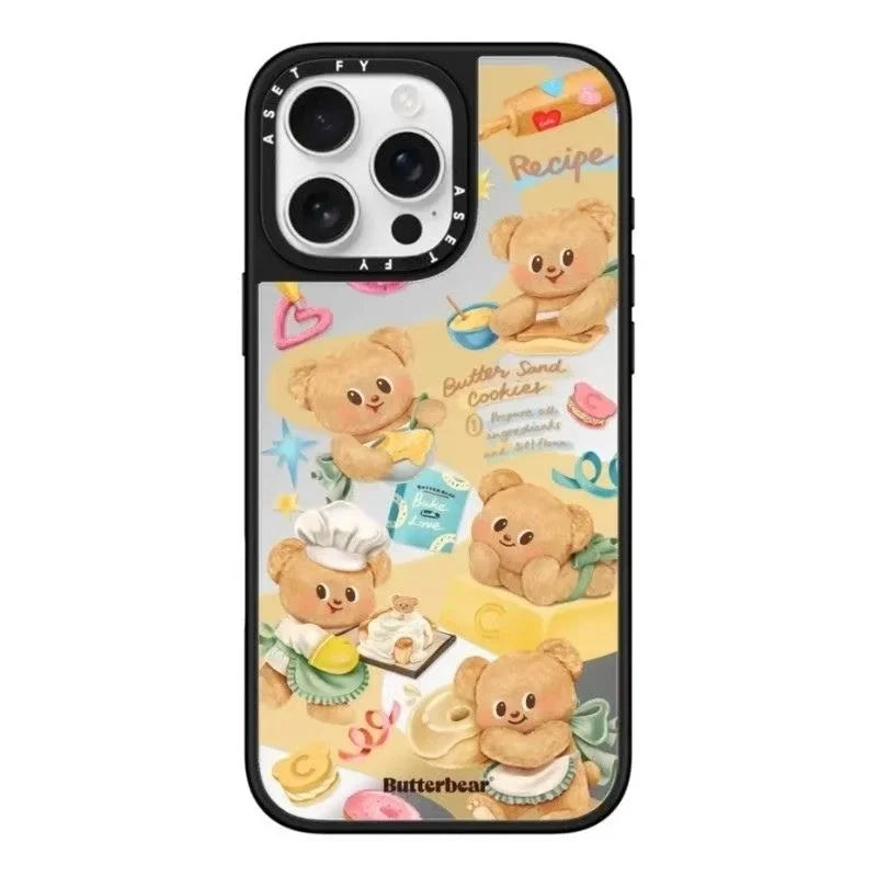 Magsafe Compatible Butter Bear Apple Mirror for iPhone 16 pro Max Case - Magnetic Attraction High-Quality Phone Cover Magsafe Compatible Butter Bear Apple Mirror for iPhone 16 pro Max Case - Magnetic Attraction High-Quality Phone Cover